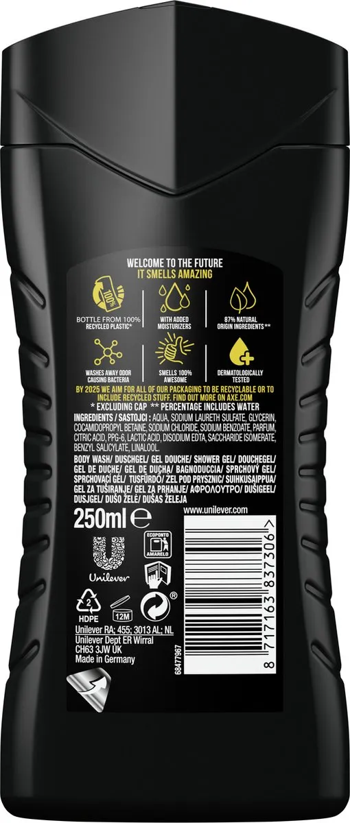 Axe Douchegel Unite/Love is Love - 6x250ml