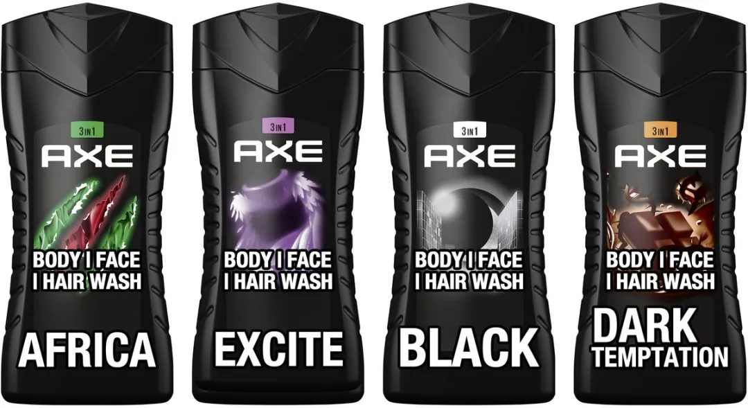 Axe 3-in-1 Douchegel - 4x250ml - Afrika/Black/Dark Temptation/Excite