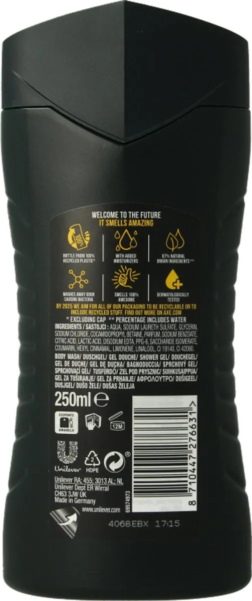 Axe Leather & Cookies Douchegel 250ml - afbeelding 6 van 6