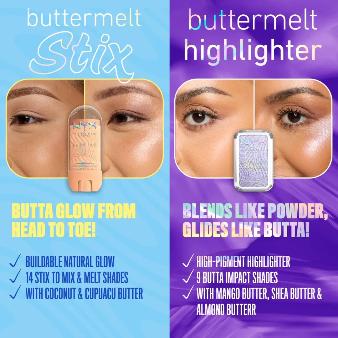 NYX Professional Makeup Buttermelt Highlighter Stix MY MELT ERA - 5g