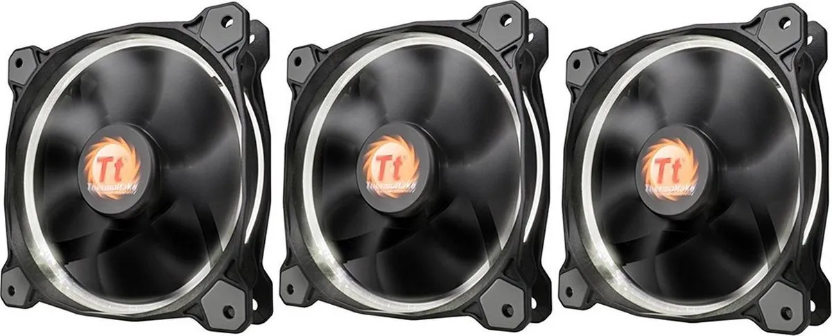 Thermaltake Riing Plus CL-F053-PL12SW-A RGB Ventilatoren - 3x 12cm
