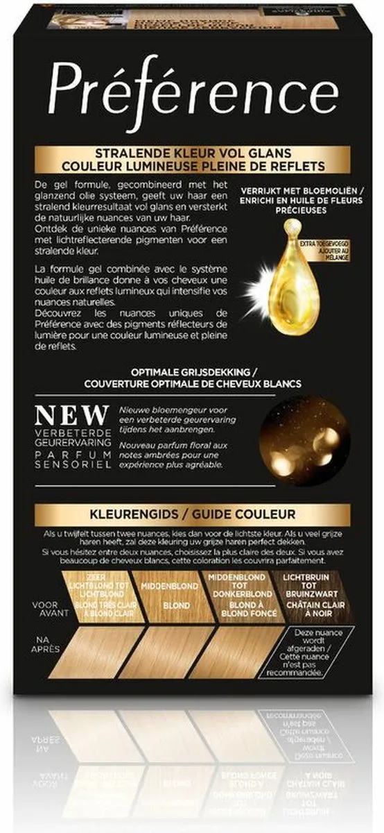 L'Oréal Paris Preference Haarkleuring 08 Lichtblond - 3x
