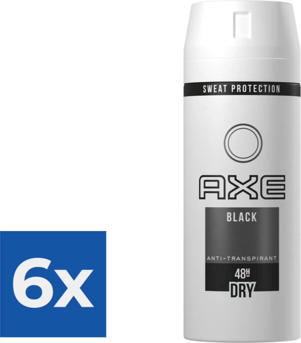 Axe Black Dry Deospray 150ml - 6 Stuks