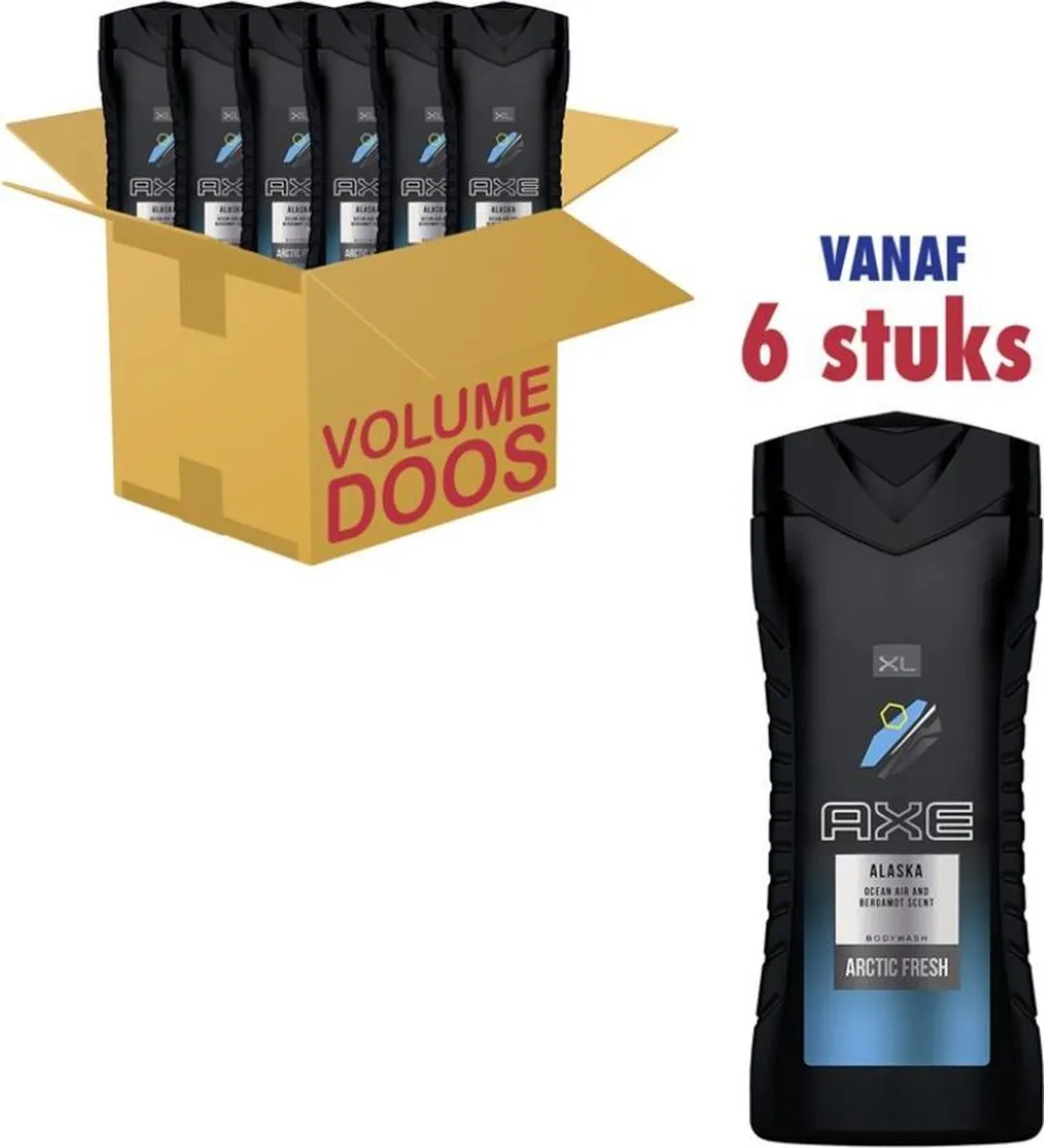 Axe Douchegel 3-in-1 Alaska 400ml - 6 Stuks