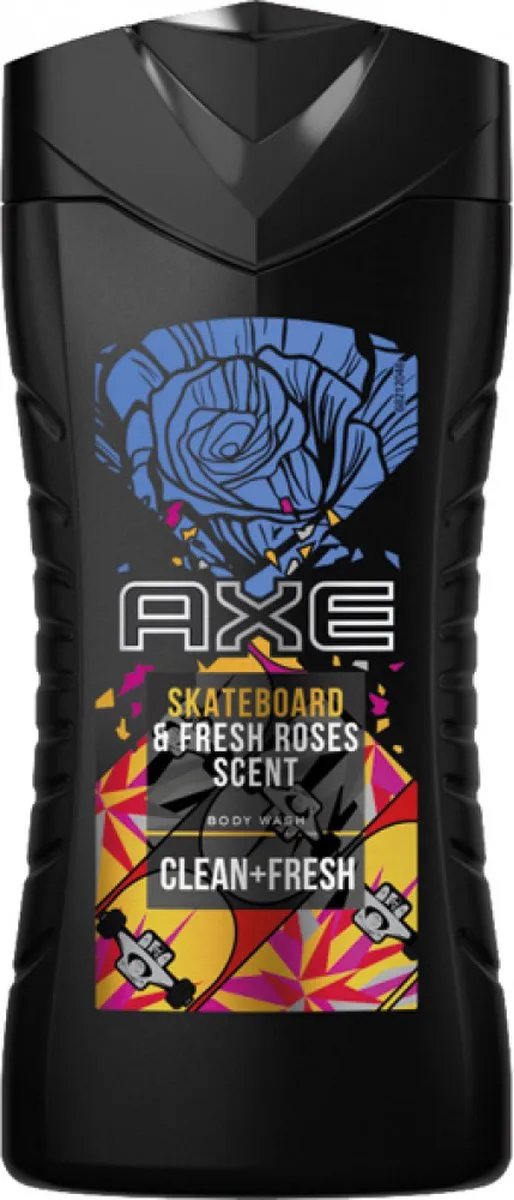 Axe Skateboard & Fresh Roses Douchegel 6x250ml