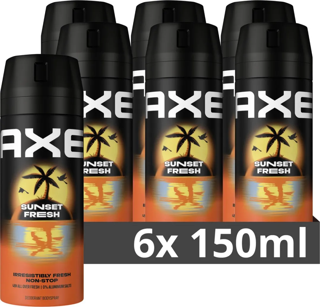 Axe Sunset Fresh Deodorant Bodyspray - 6x150ml