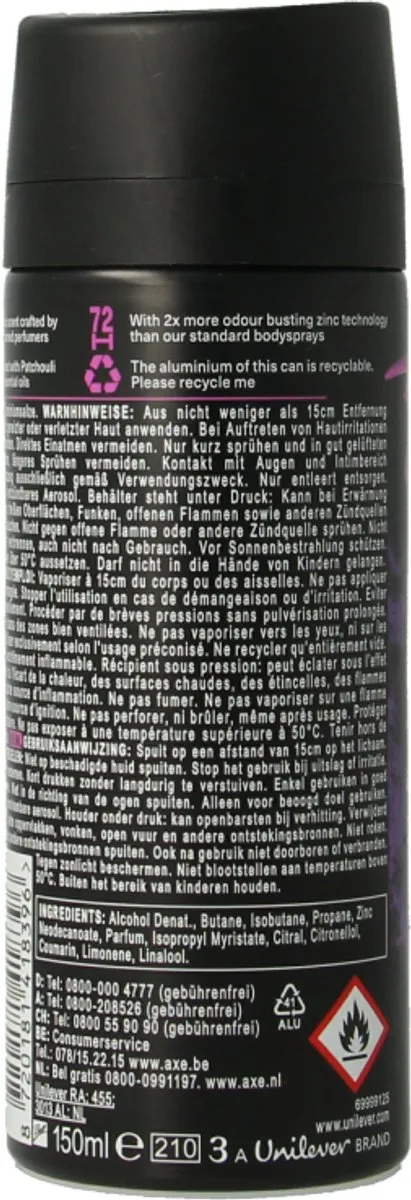 Axe Purple Patchouli Deodorant Spray 150ml