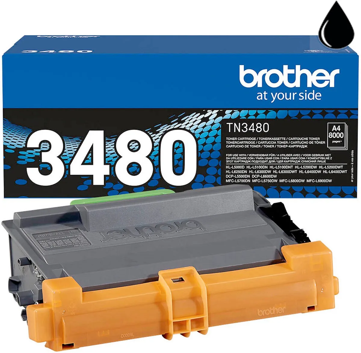 Brother TN-3480 Tonercartridge - Zwart