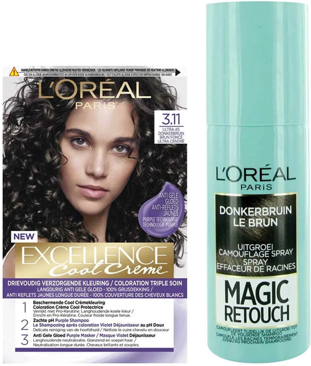 L'Oréal Paris Cool Cream Donkerbruin + Uitgroeispray
