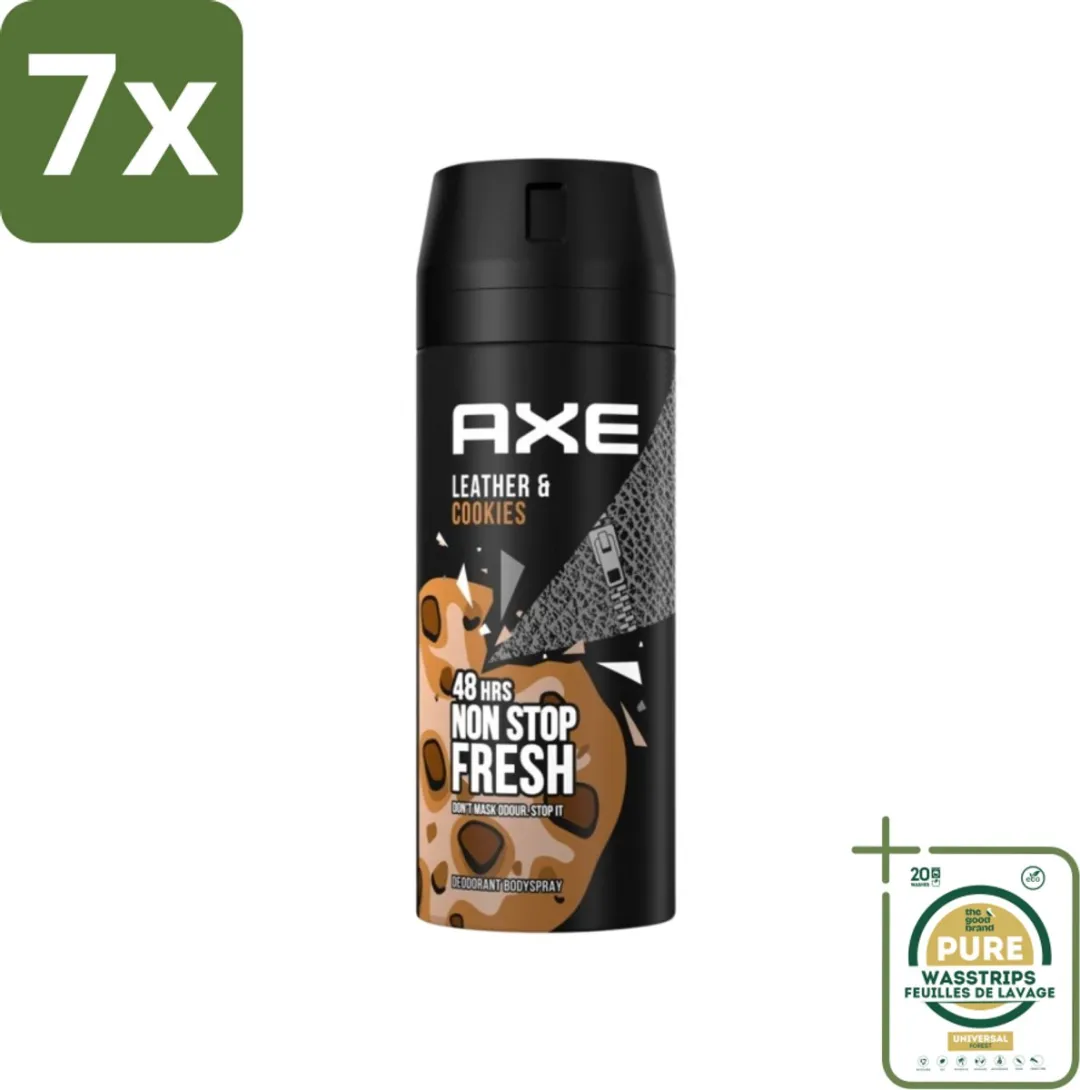 Axe Deodorant Bodyspray Leather & Cookies 150ml - 7 Stuks