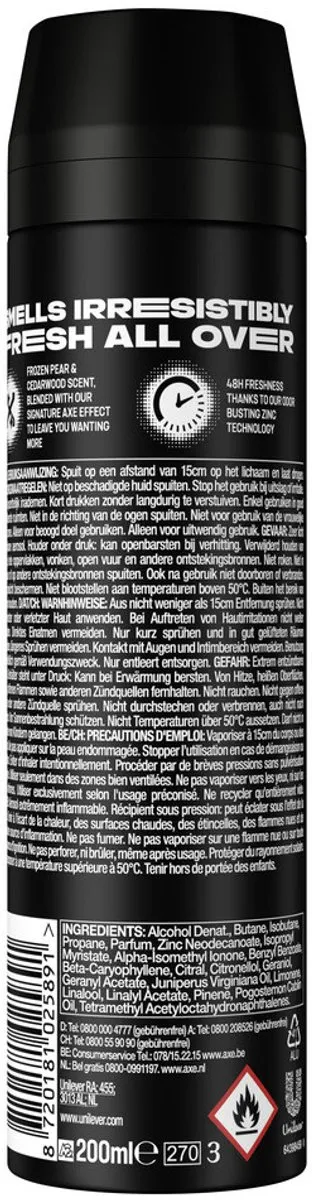 Axe Black Bodyspray 200ml - 3 Stuks