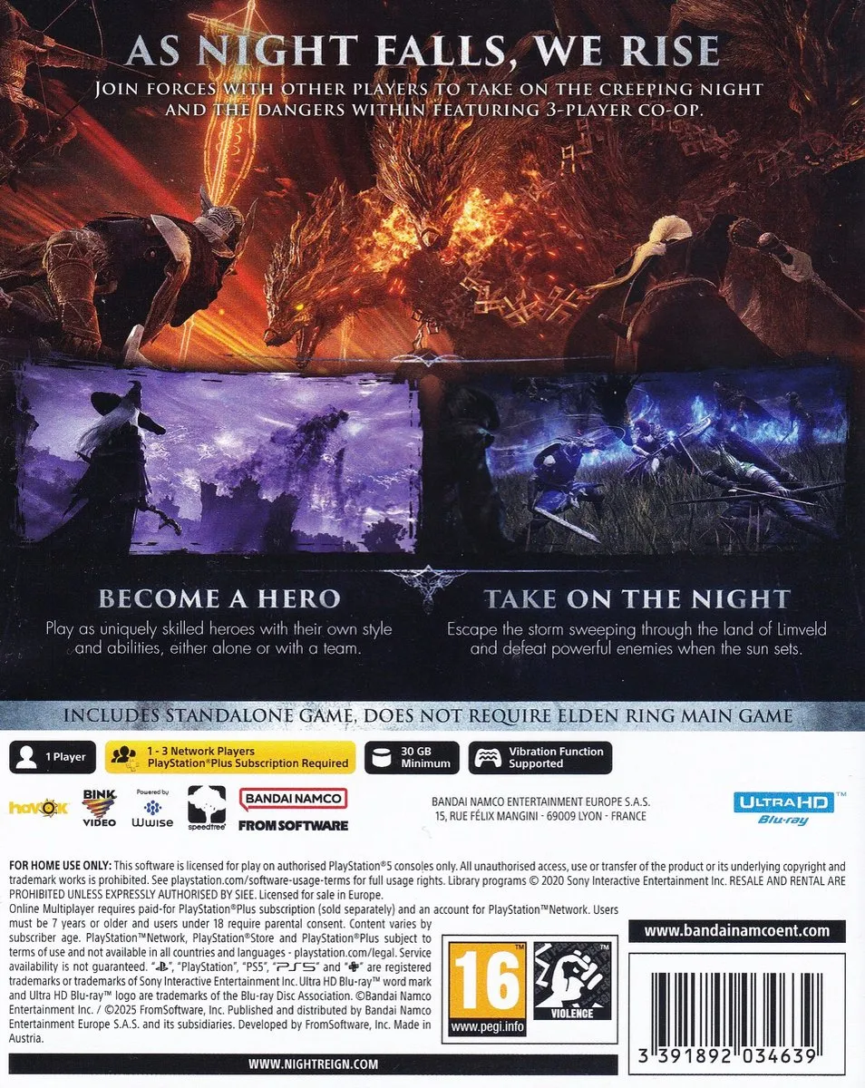 Bandai Namco Elden Ring Nightreign PS5