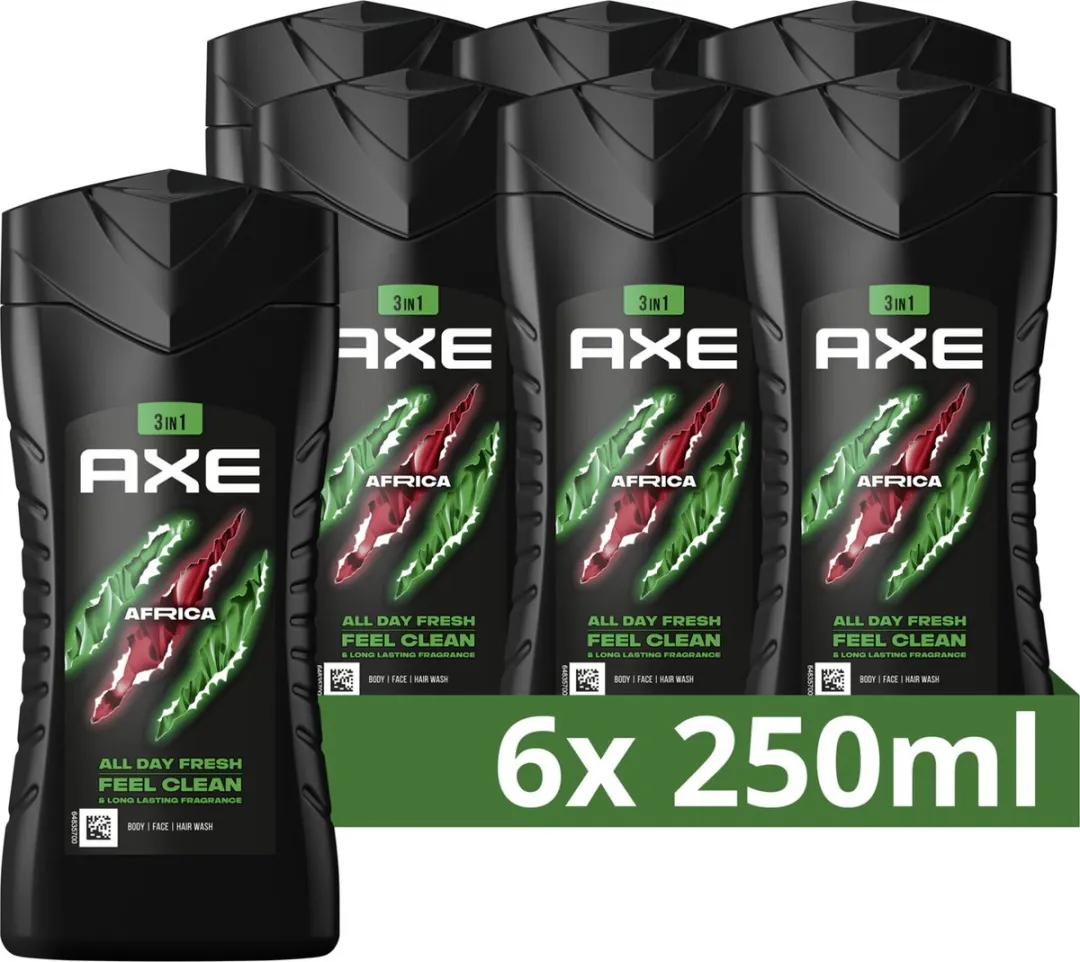 Axe Africa 3-in-1 Douchegel - 6x250ml