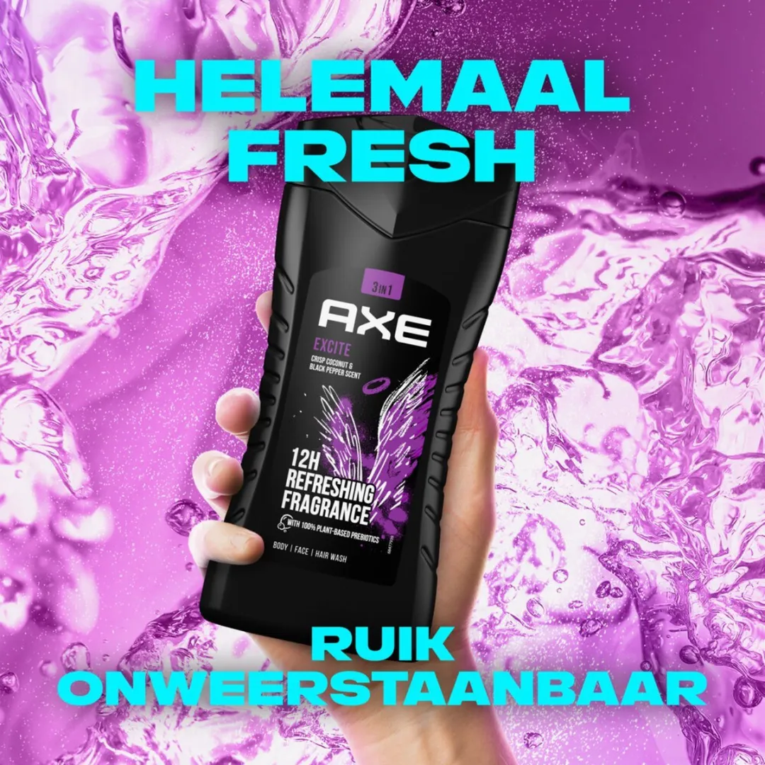 Axe Excite 3in1 Douchegel DuoPak - 2x250ml