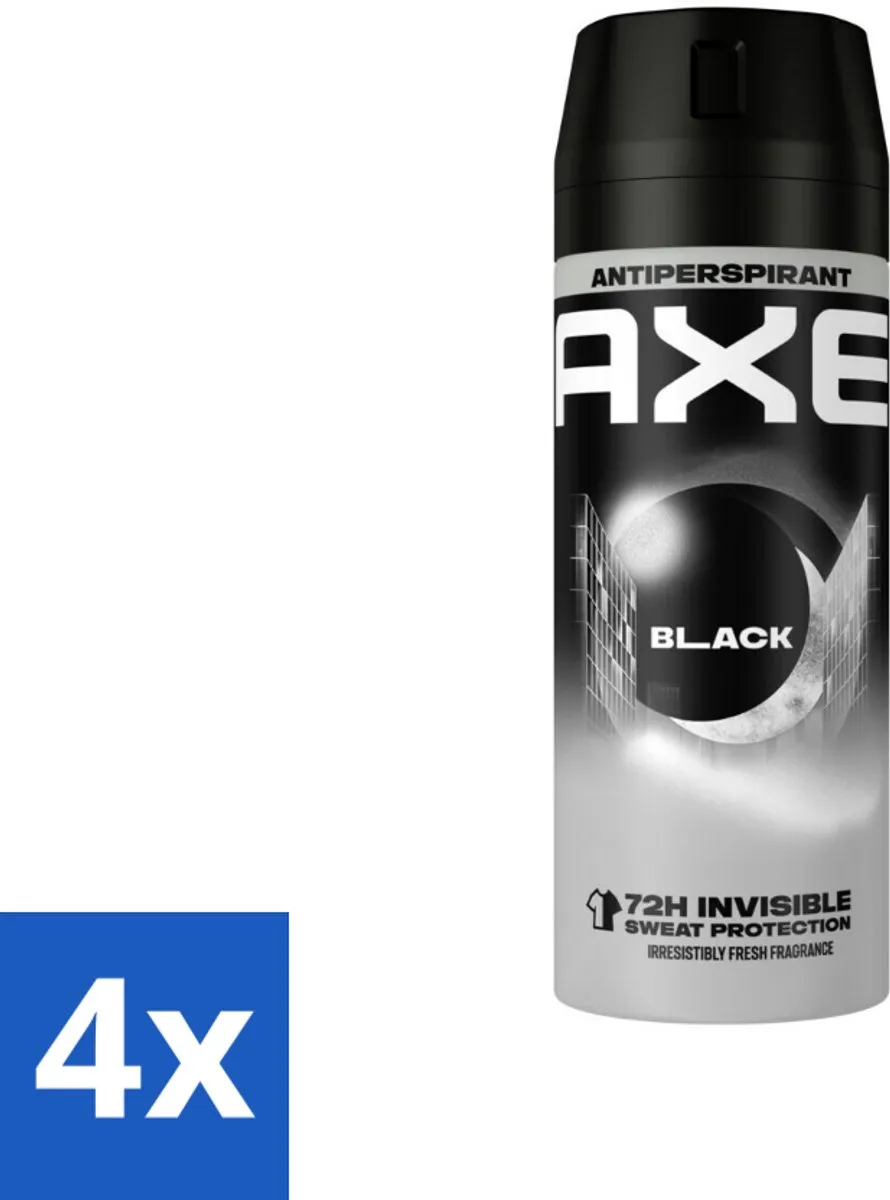 Axe Anti-Transpirant Spray Black 150ml - 4 Stuks