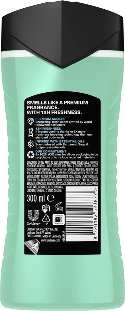Axe Aqua Bergamot Douchegel 300ml