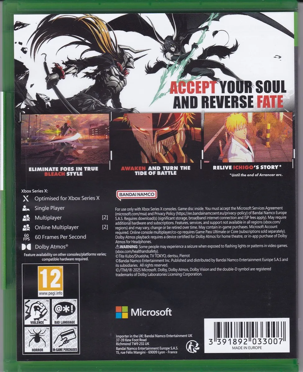 Bandai Namco Bleach: Rebirth of Souls Xbox Series X