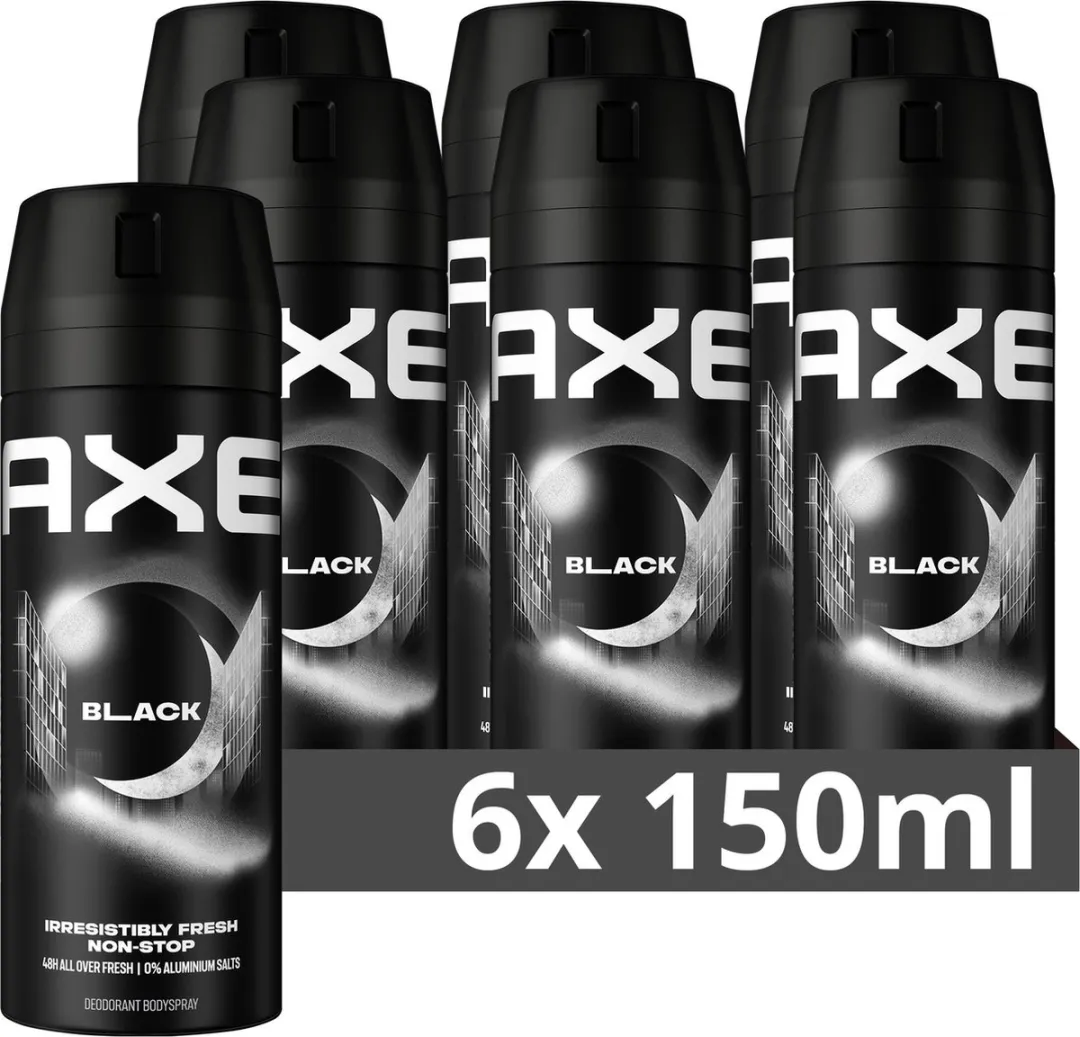 Axe Black Deodorant Bodyspray - 6x150ml