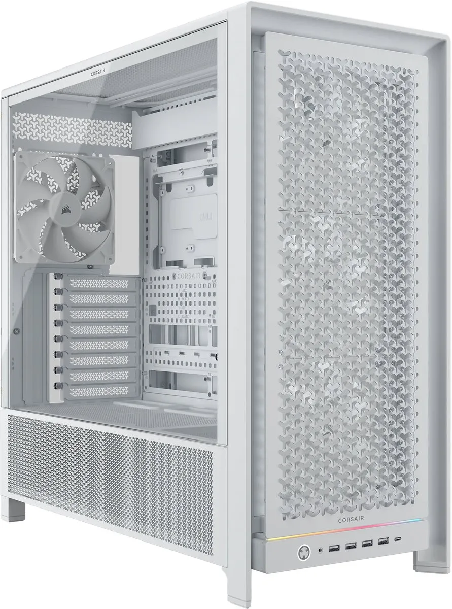 Corsair FRAME 5000D RS Midtower ATX - Wit - 4x RS140 Ventilatoren