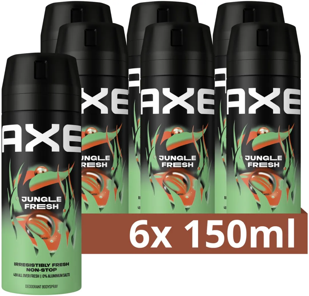 Axe Jungle Fresh Bodyspray - 6x150ml