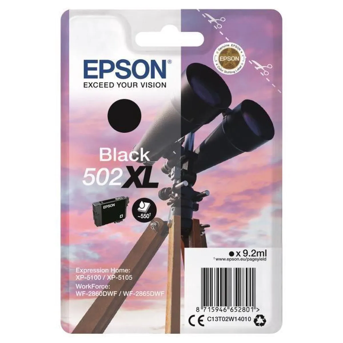 Epson 502XL Inktcartridge Zwart - 9.2ml