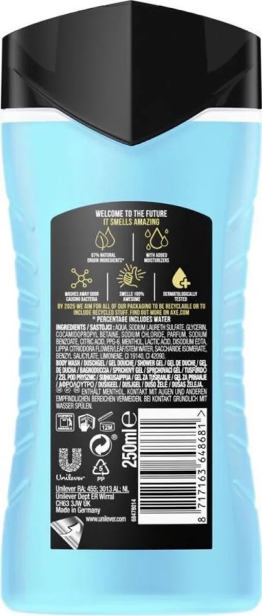 Axe Douchegel Ice Chill 500ml - 2x250ml
