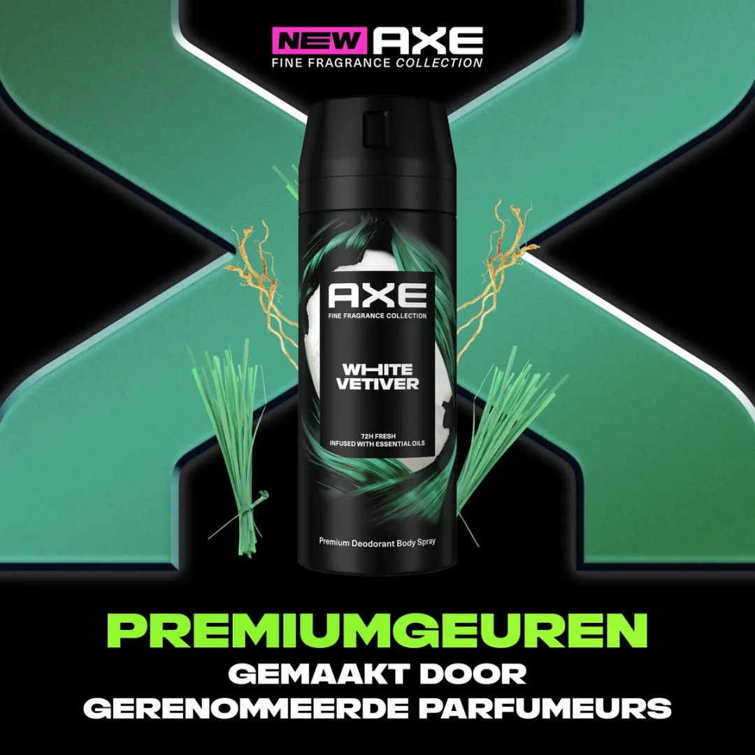 Axe White Vetiver Bodyspray - 6x150ml