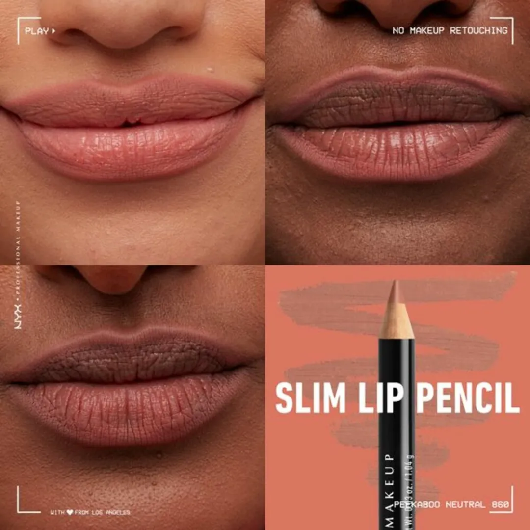 NYX Slim Lip Pencil Peekaboo Neutral - Nude Roos
