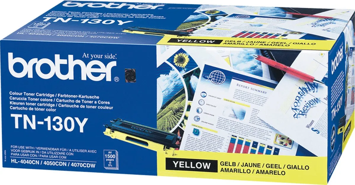 Brother TN-130Y Tonercartridge Geel