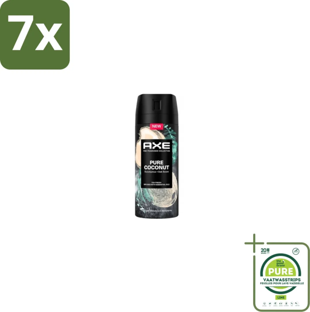 Axe Deodorant Spray Pure Coconut 1050ml - 7 Stuks