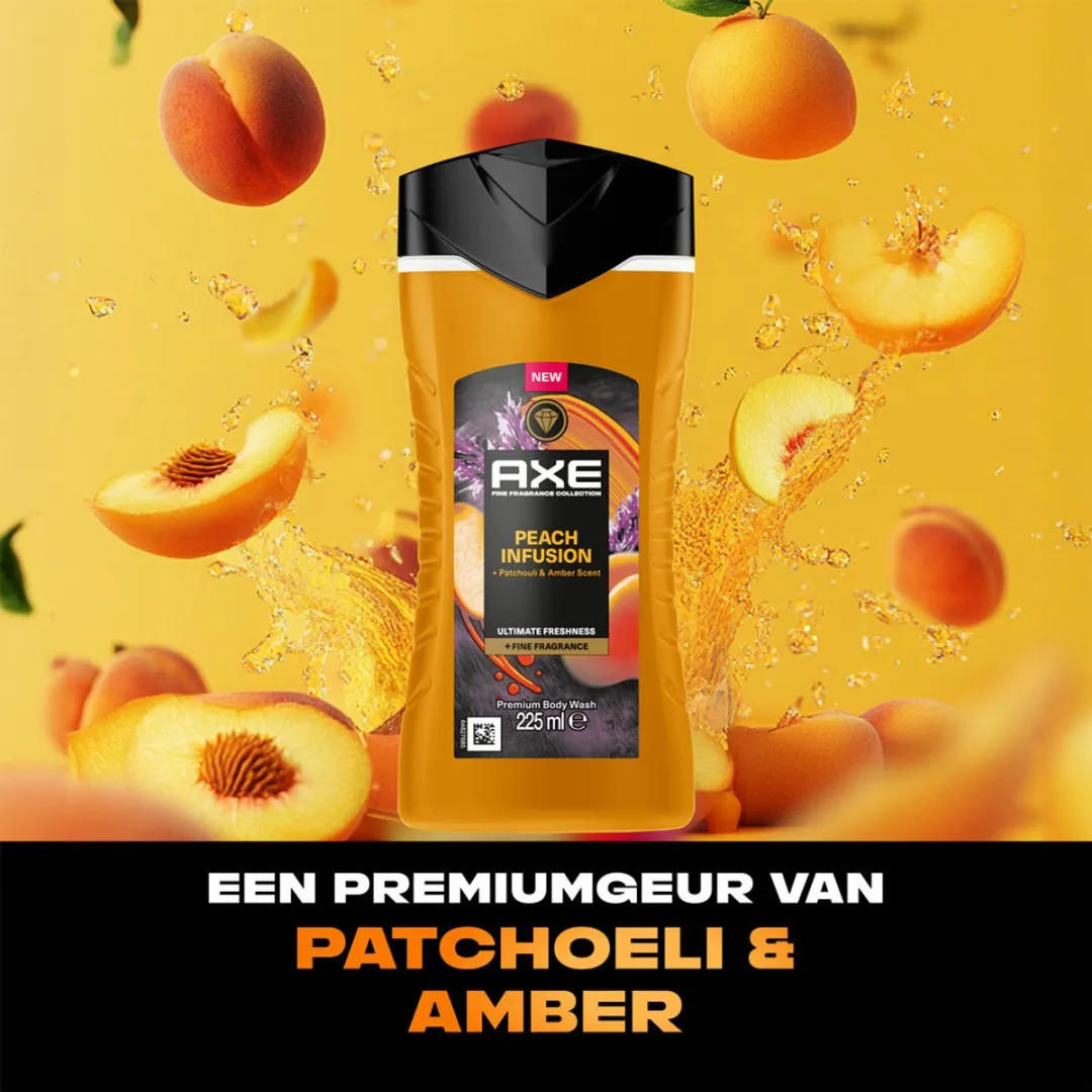 Axe Peach Infusion Douchegel 225ml - 5 Stuks