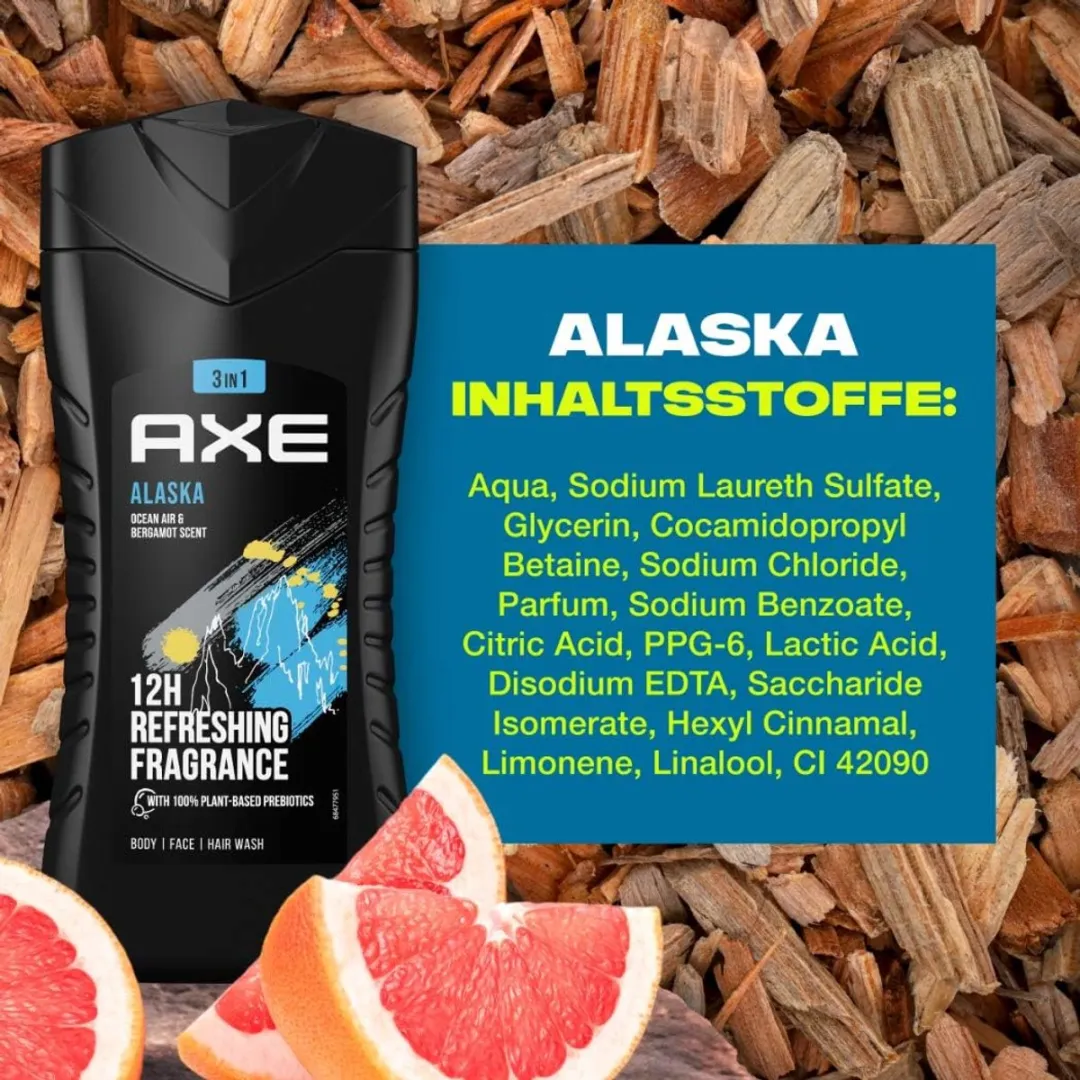 Axe Douchegel Alaska 3-in-1 - 1000ml (4x250ml)