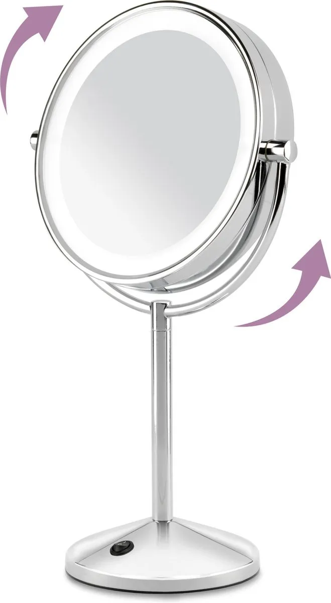 Babyliss Verlichte Make-Up Spiegel 9436E - 10cm - Chroom/Zilver