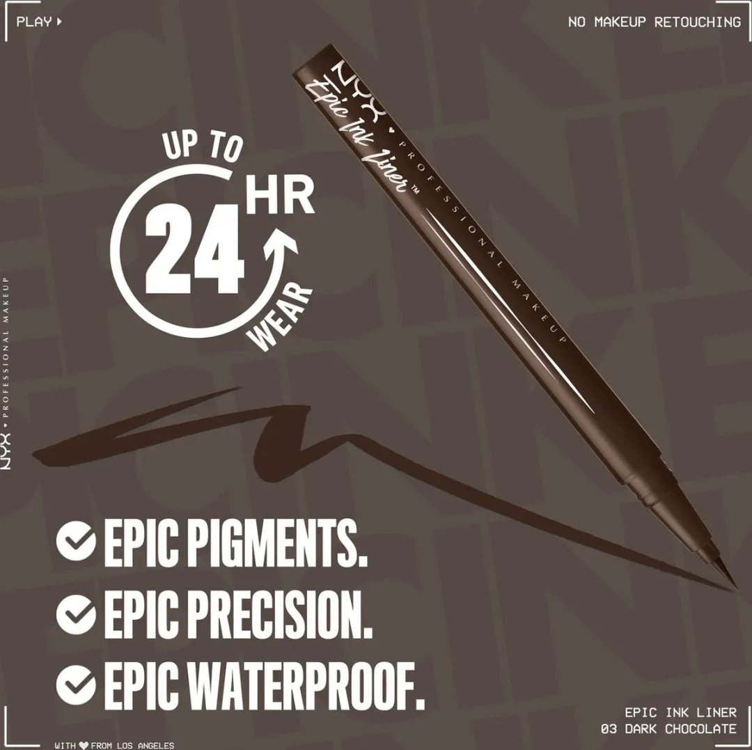 NYX Epic Ink Liner Dark Chocolate - 1ml