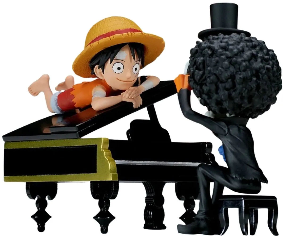 Bandai One Piece WCF Log Stories Monkey D. Luffy & Brook - Multicolor