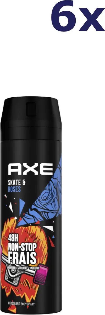 Axe Deodorant Skate & Roses 200ml - 6 Stuks
