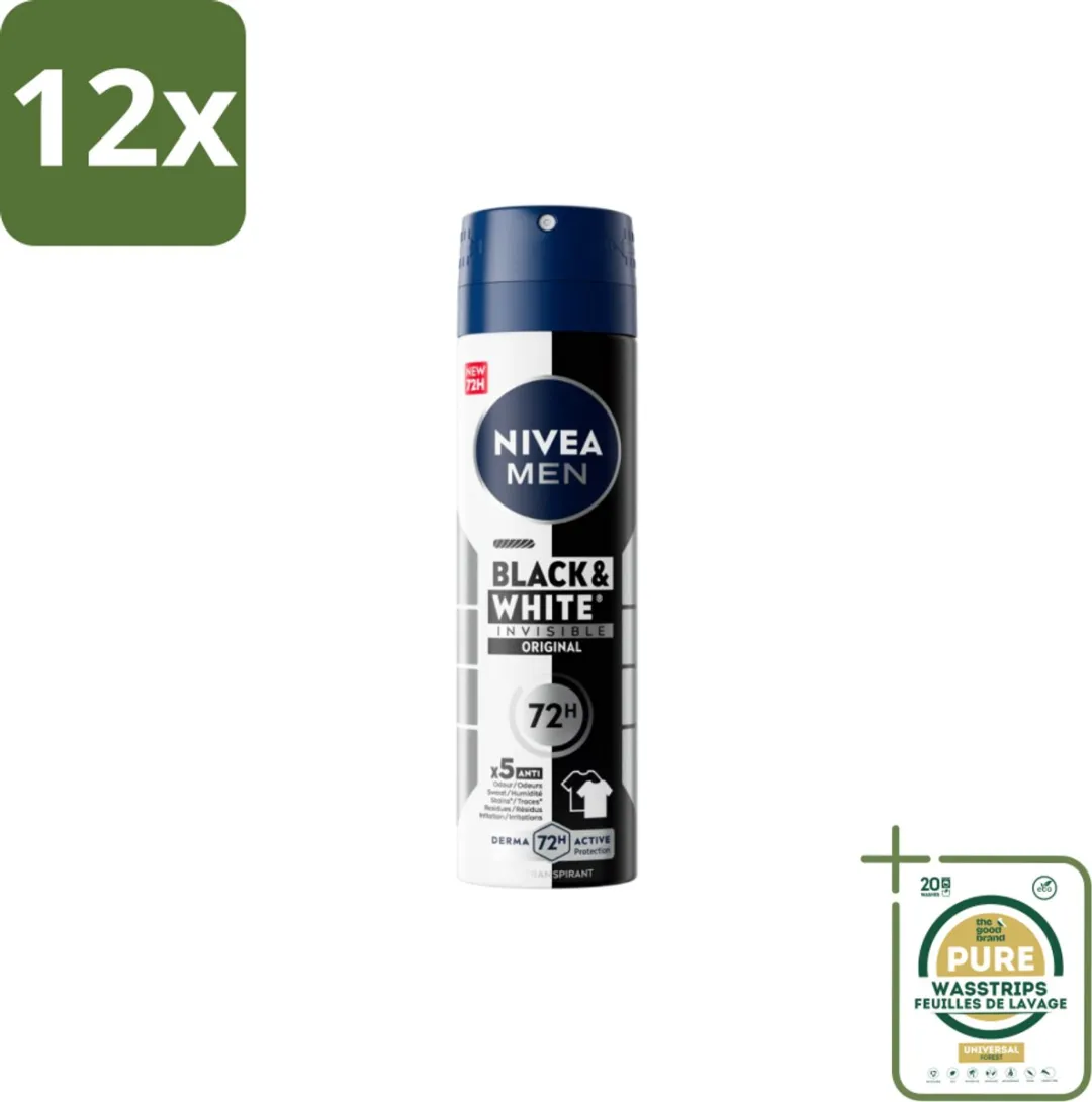 NIVEA MEN Invisible for Black & White Anti-Transpirant Spray 150ml
