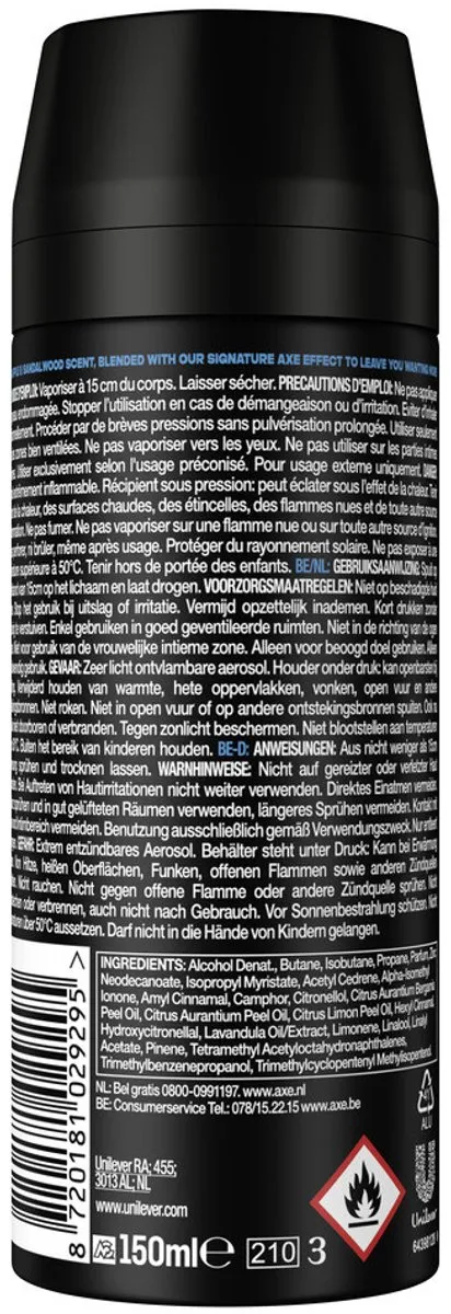 Axe Click Deodorant Bodyspray 450ml (3x150ml) - 48 Uur
