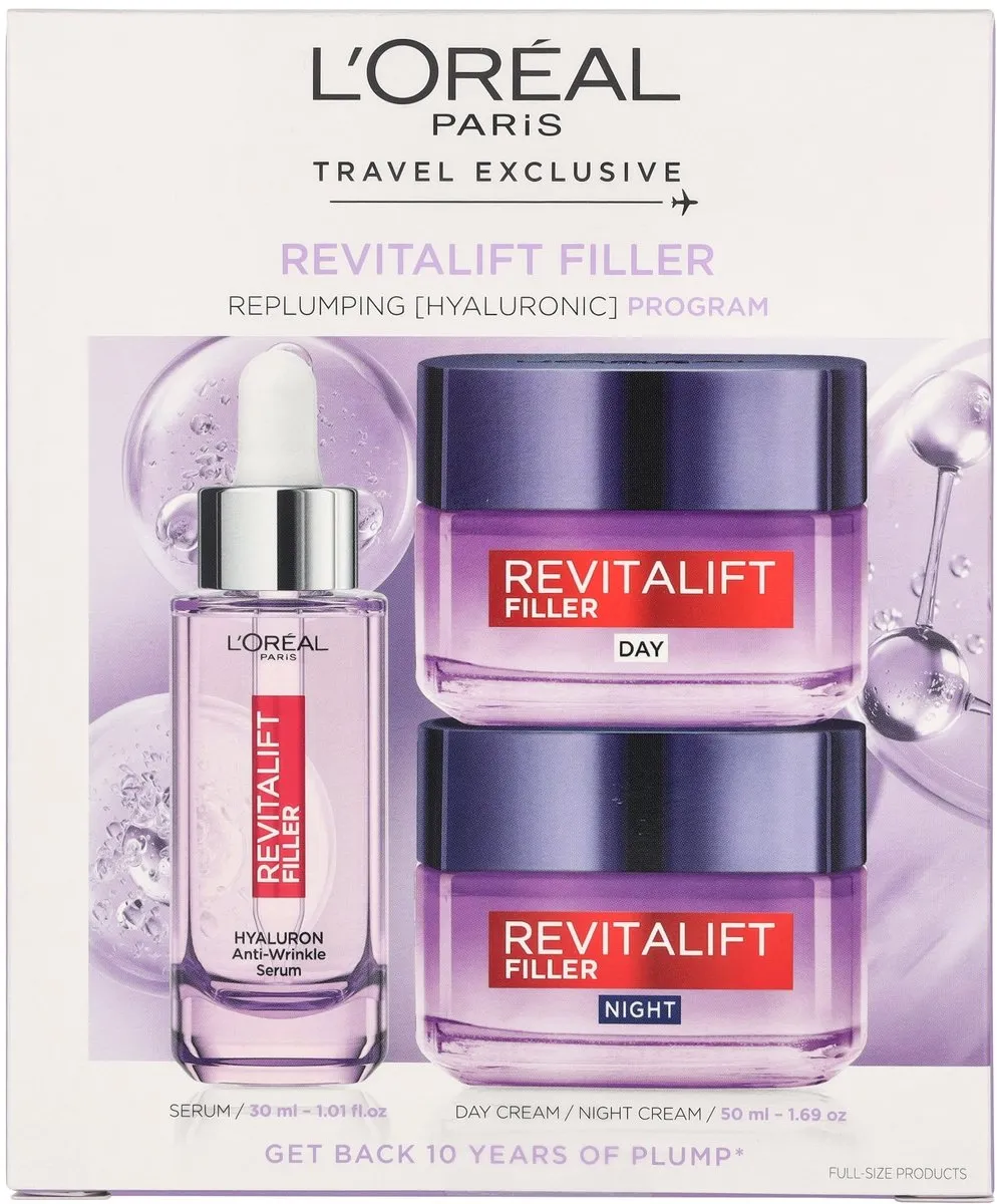 L'Oréal Paris Revitalift Filler Routine Set - Dag/Nachtcrème & Serum 130ml - afbeelding 2 van 6