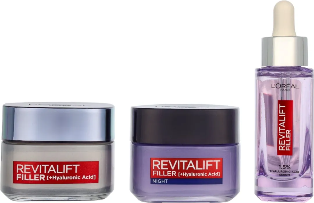 L'Oréal Paris Revitalift Filler Routine Set - Dag/Nachtcrème & Serum 130ml - afbeelding 6 van 6