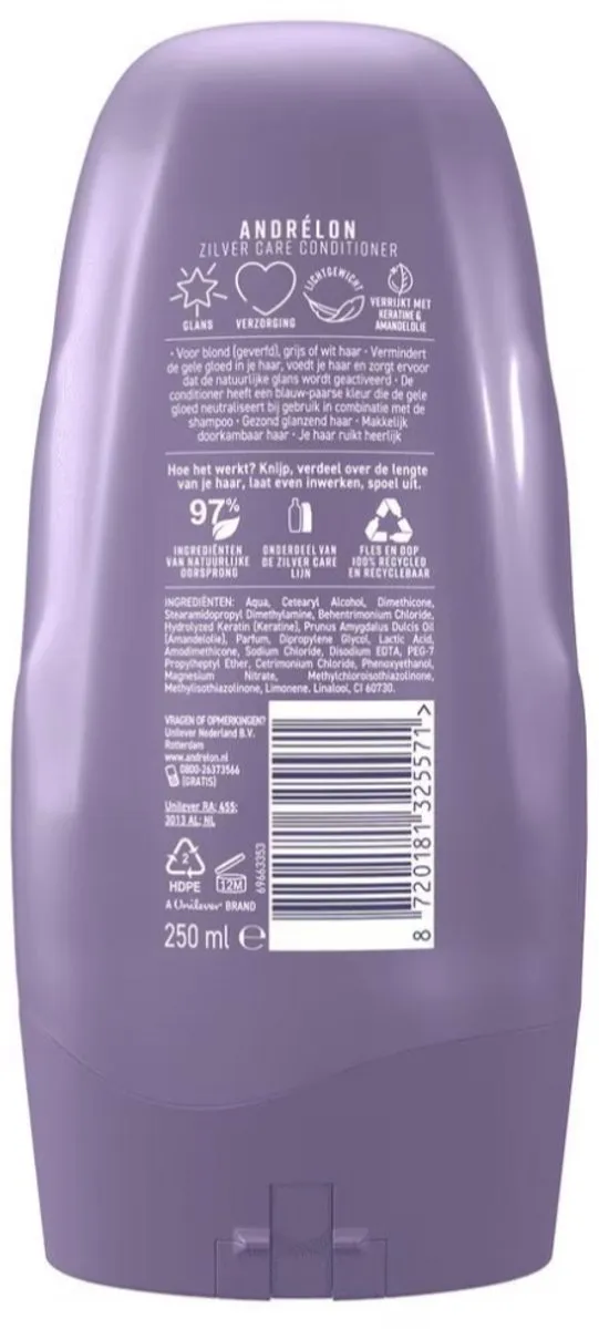 Andrélon Zilver Care Conditioner 250ml - Krullend haar