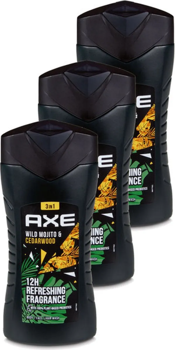 Axe Green Mojito & Cedarwood Douchegel 250ml - 3 Stuks