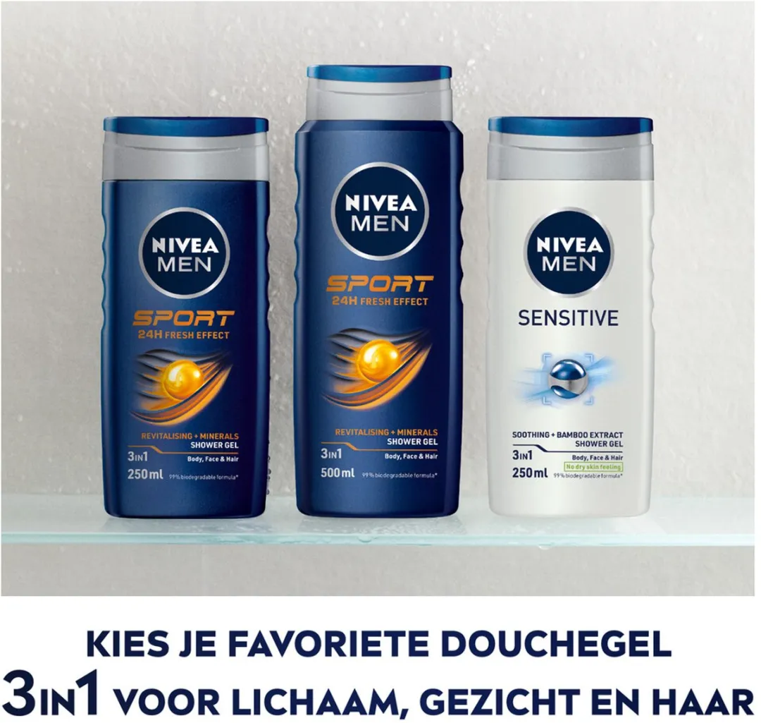 NIVEA MEN Sport Douchegel 250ml - 10 Stuks