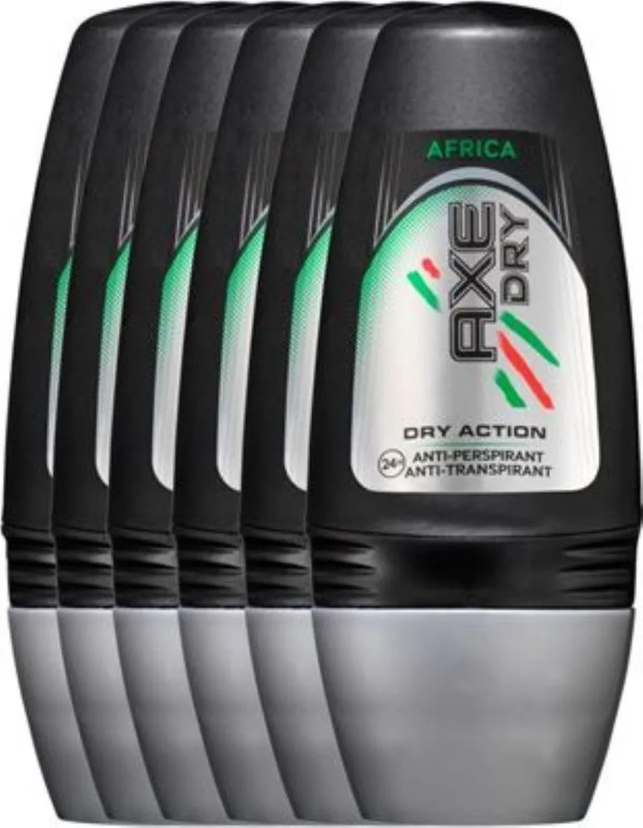 Axe Deo Roll-on Africa Dry 50ml - 6 Stuks