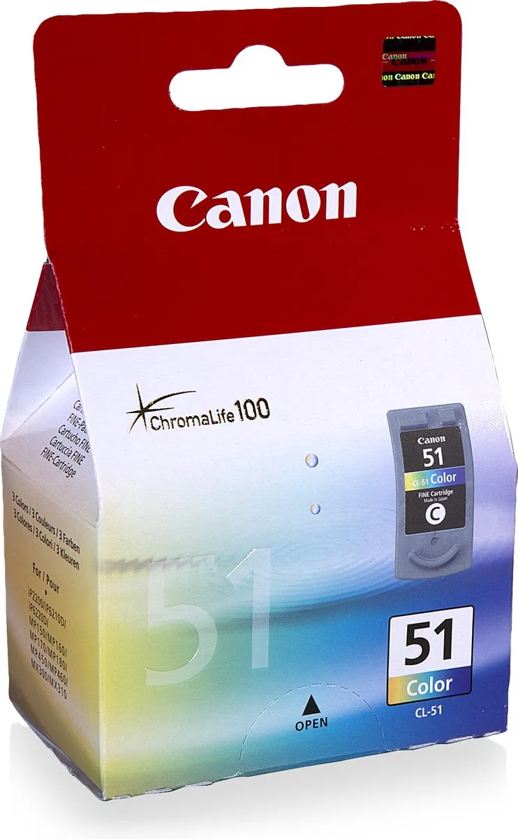 Canon CL-51 Inktcartridge Cyaan/Magenta/Geel - 21ml