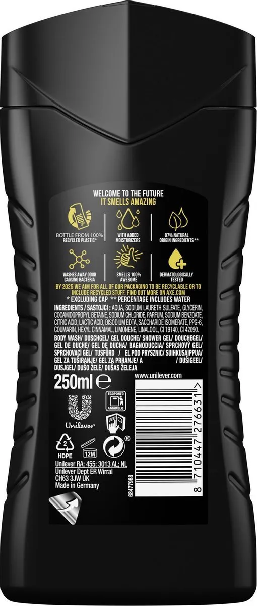 Axe Leather & Cookies Douchegel - 3x250ml