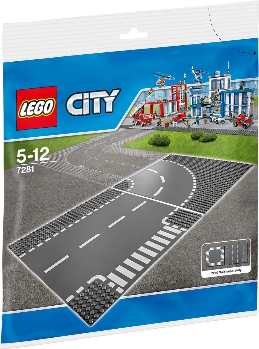 LEGO City T-Kruising En Bocht 7281