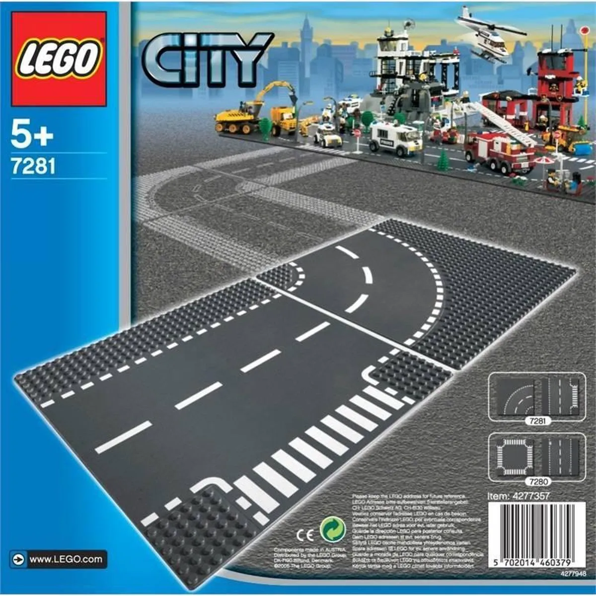 LEGO City T-Kruising En Bocht 7281 - Blauw