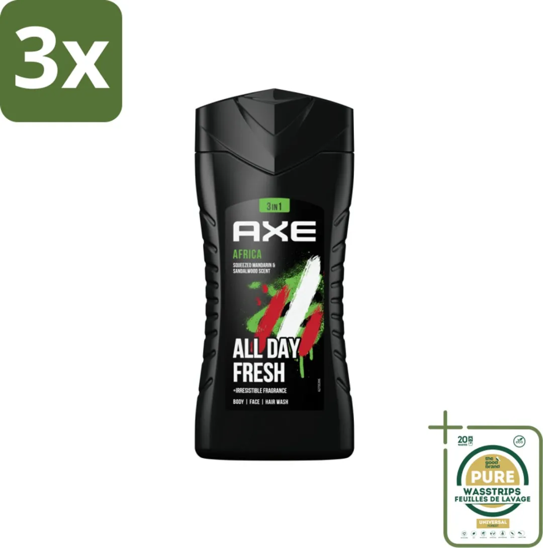 Axe 3-in-1 Douchegel Africa - 750ml (3x250ml)