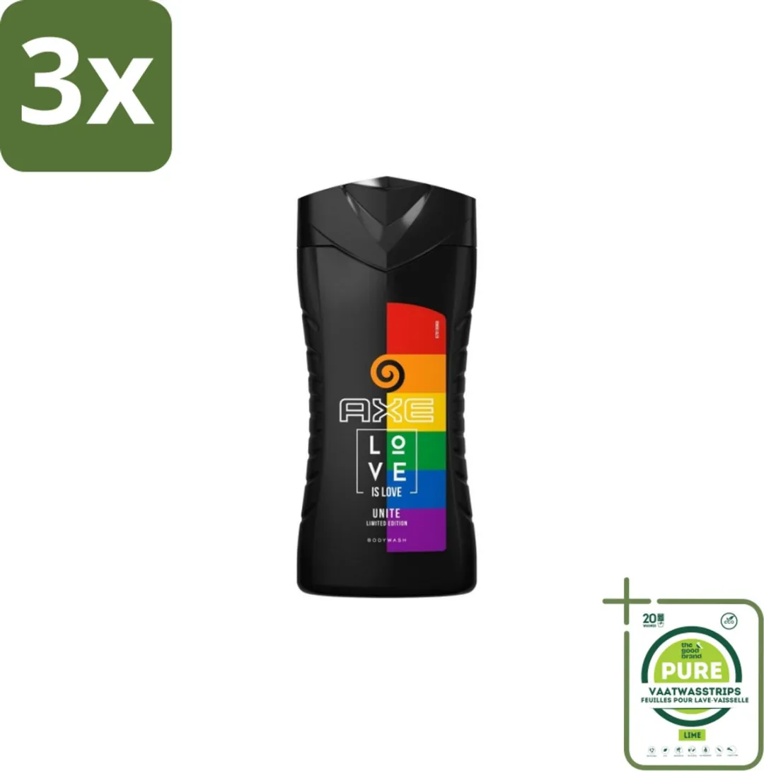 Axe Unite Love Is Love Bodywash 750ml - 3 Stuks
